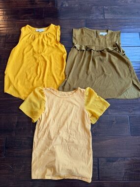 Loft Yellow Short Sleeve & Sleeveless Tops - Pack of 3,